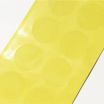 シール・ラベル印刷専門会社「丸紀印刷」シール・ラベルサンプル：丸シール（透明）