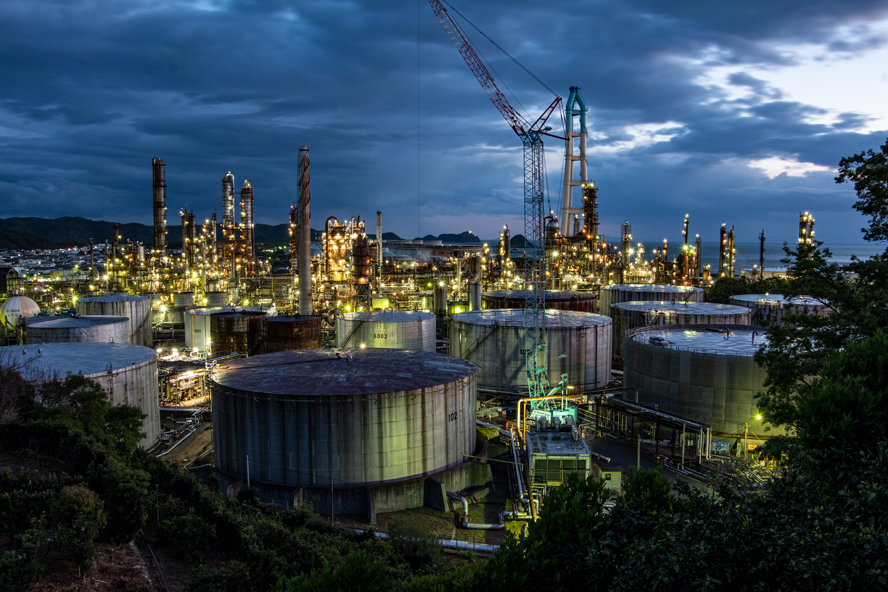 JXTGエネルギー和歌山製油所　工場夜景画像